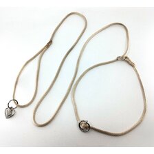 Výstavné vodítko PROFI 150cm 4mm slonovinová kosť so stopom